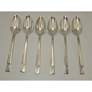ONEIDA‎ Nobility Plate Caprice Set Of 6 Tea Spoons Floral -947